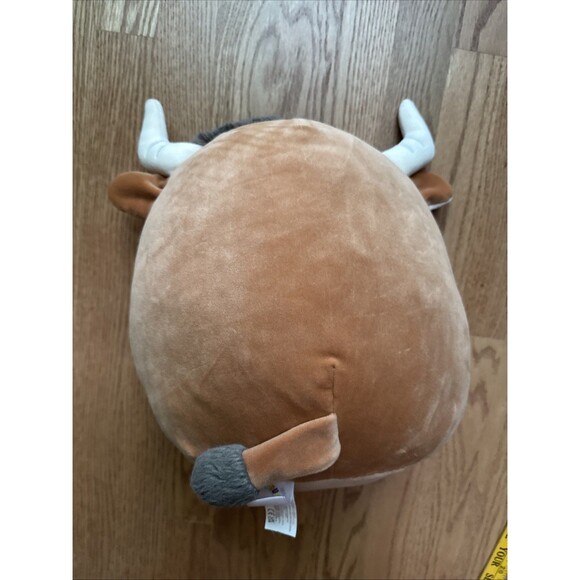 Shep The Highland Cow Squishmallows 13” Brown Spotted Bull Ring Plush 2023 - Picture 2 of 8